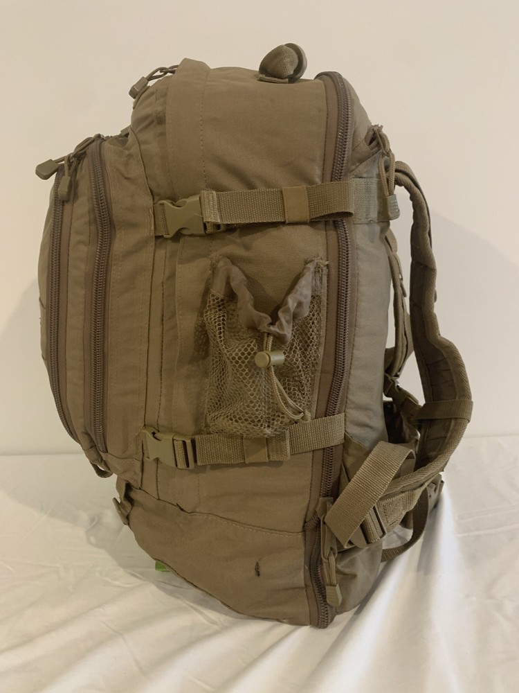 Coyote Brown Molle Military Style 3 Compartment Back Pack
