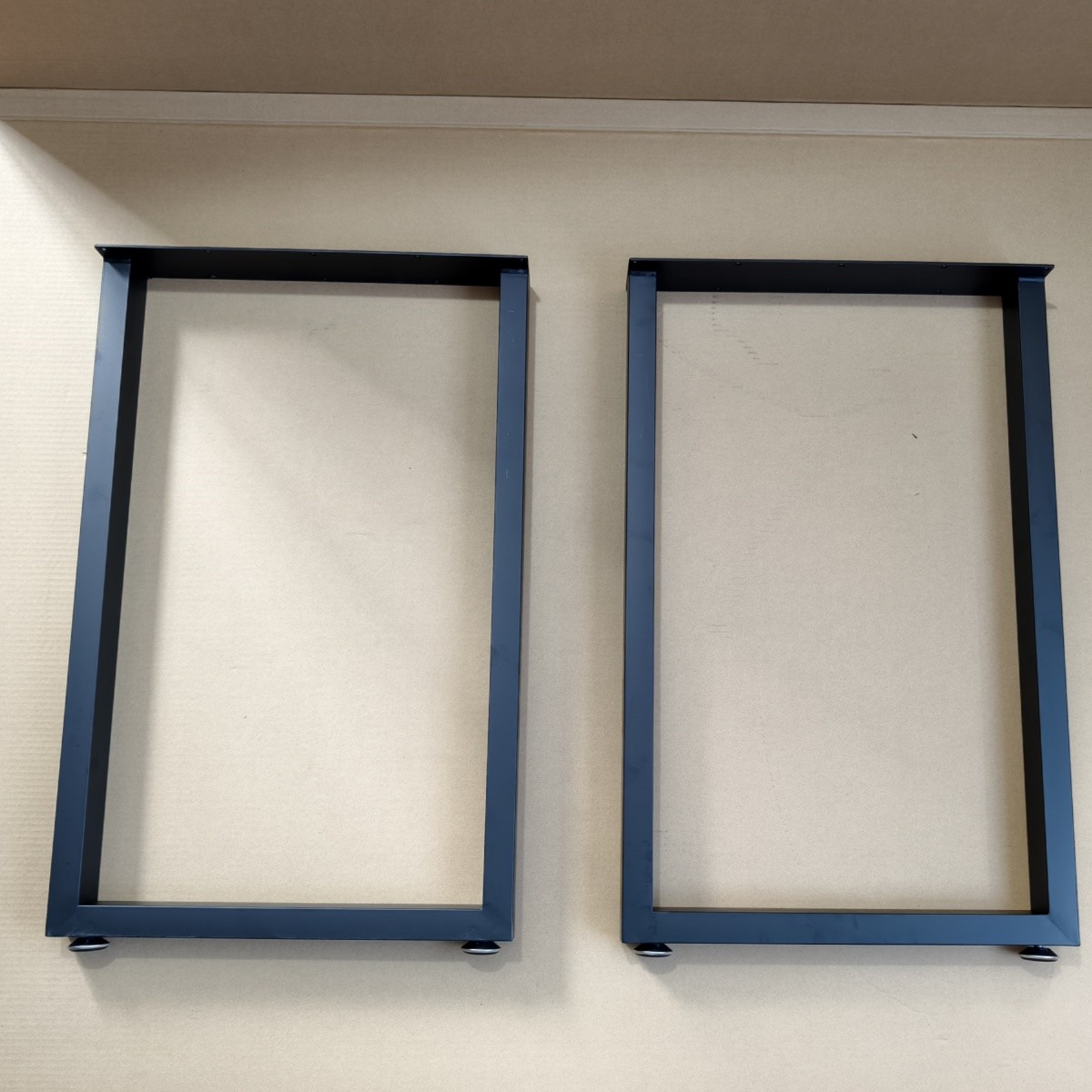 2 PCS Square Reinforced Steel Office Table Legs For DIY Max Load 1000 lbs Heavy