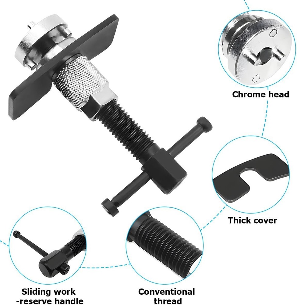Brake Caliper Tool Piston Wind Back 3Pc New