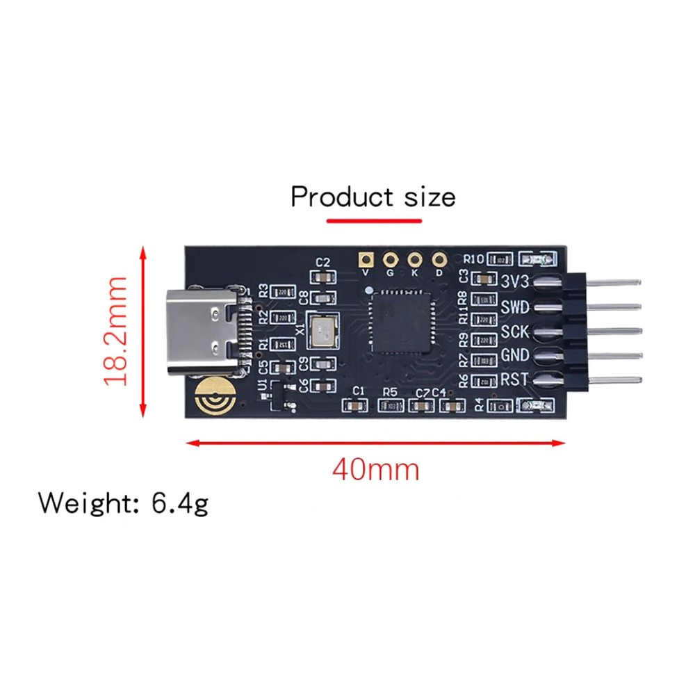 Simulation Download Burner STM32 Development Debugger SWD USB Serial Port DC5V