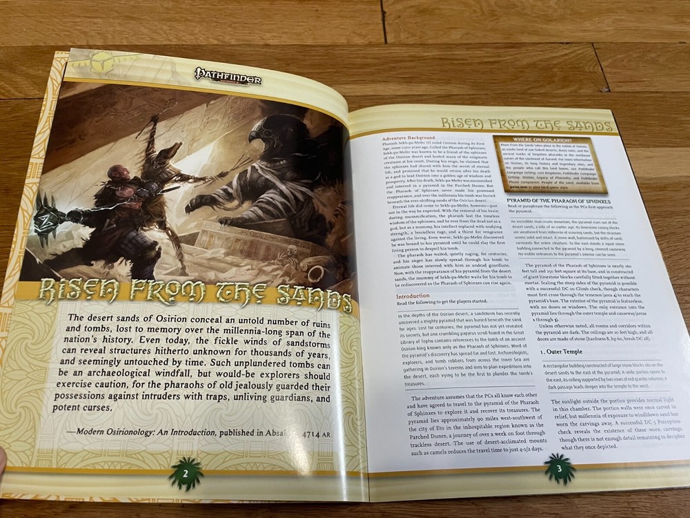 Pathfinder Risen From the Sands Adventure Module D&D 3.5 D20