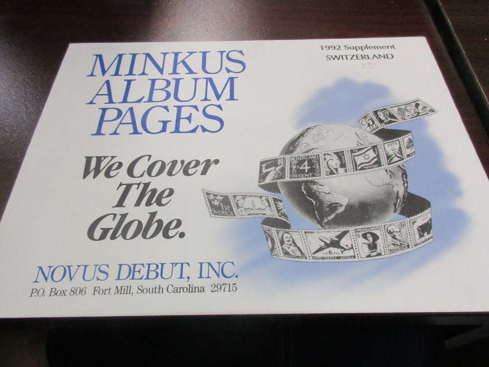 "MINKUS" 1992  SUPPLEMENT SWITZERLAND    W/FREE SHP.