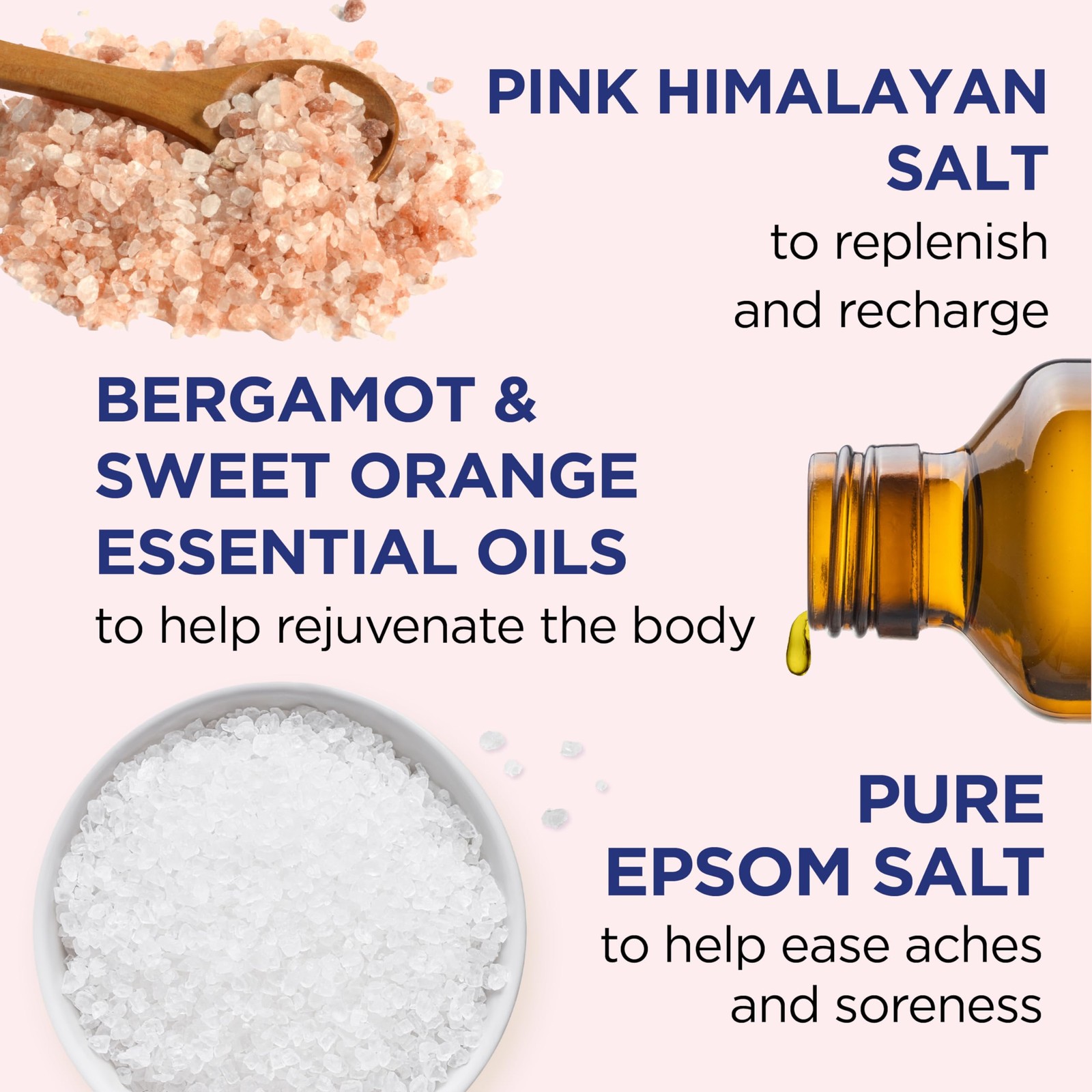 Dr Teal's Epsom Salt Magnesium Soak, Restore & Replenish with Pink Himalayan ...