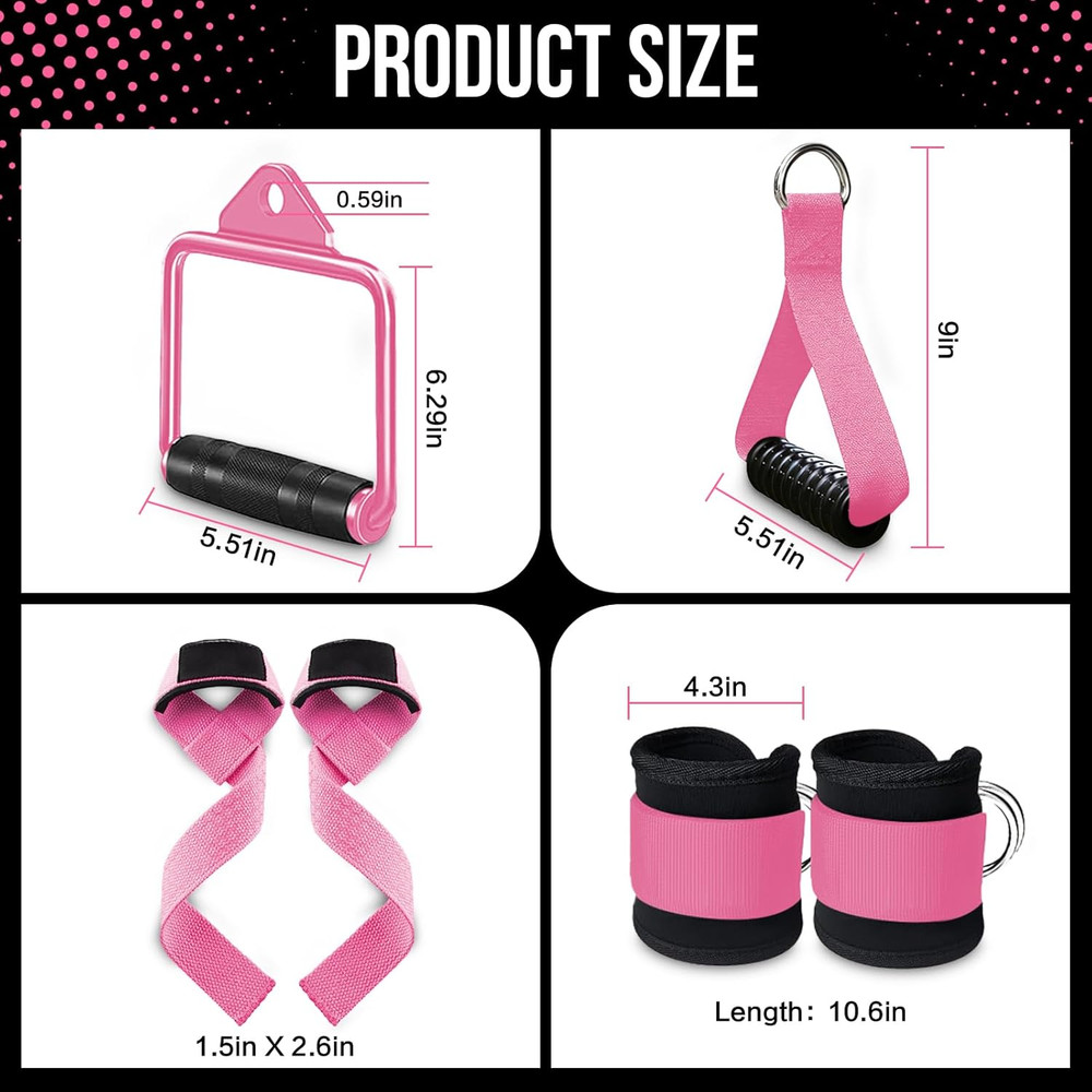 Cable Machine Attachment Set LAT Pulldown Attachments Weight Machine Accessories