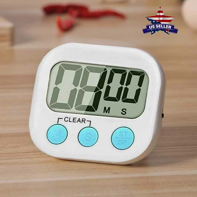 LCD Digital Large Kitchen Cooking Timer Count-Down Up Clock Alarm Magnetic