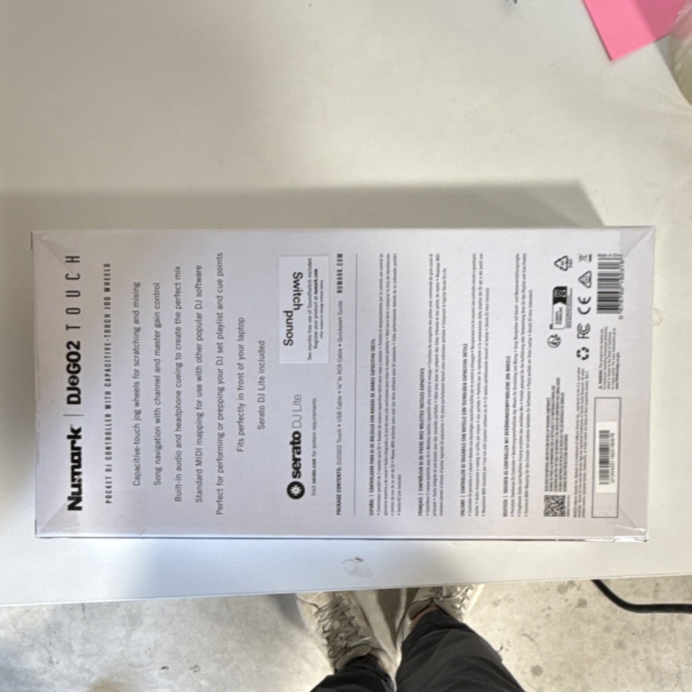 Numark DJ2GO2 Touch Portable DJ Controller w/ Touch Jog, Mixer, Software
