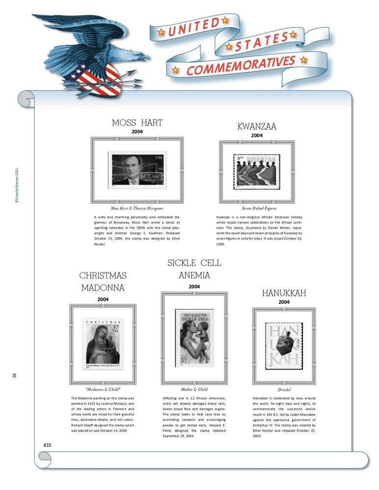 2004 U.S. Commemorative Singles COMPLETE Supplement (White Ace Alternative)