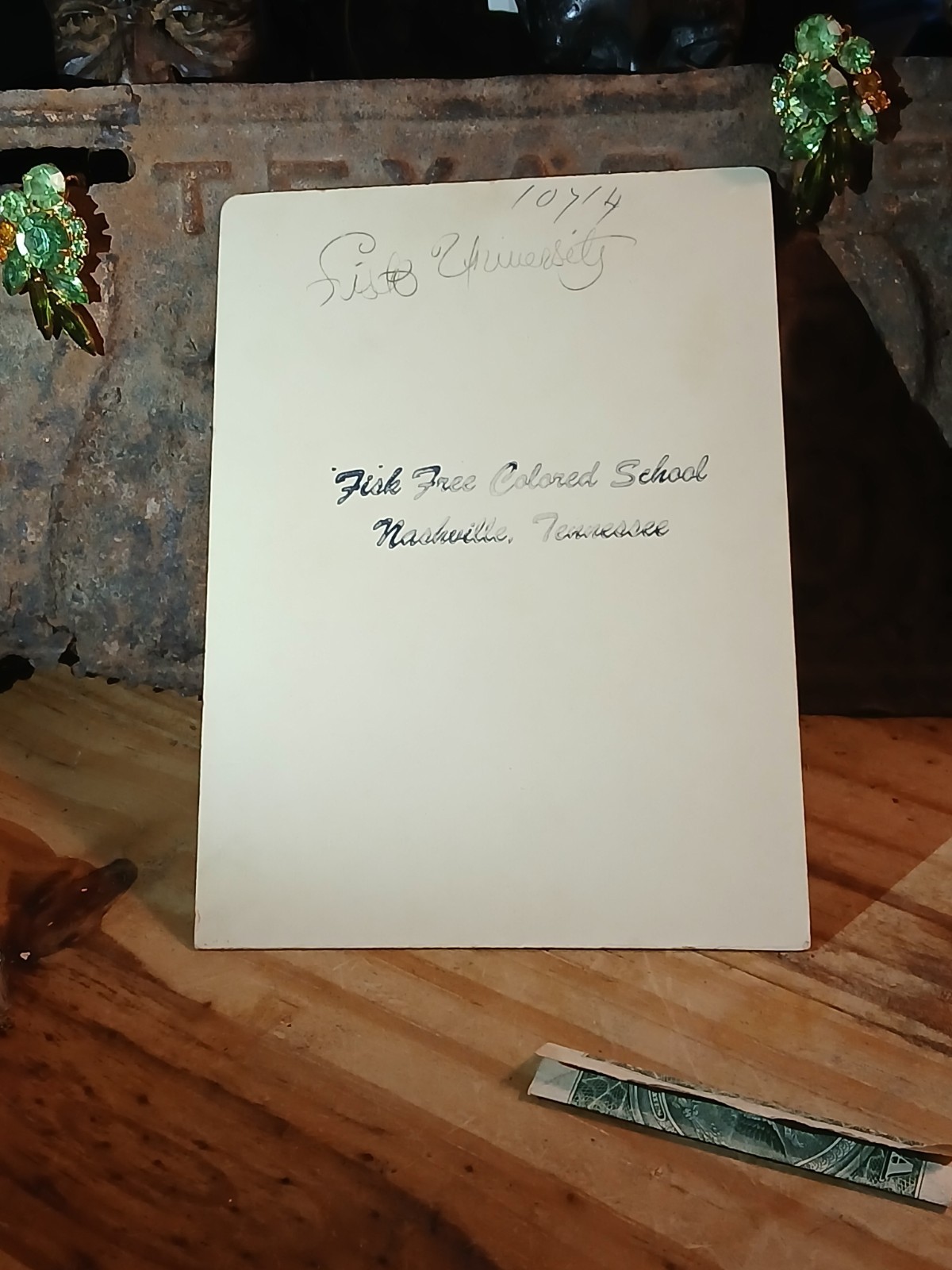 Antique African American Cabinet * FISK Freed Colored School * NASHVILLE TENN