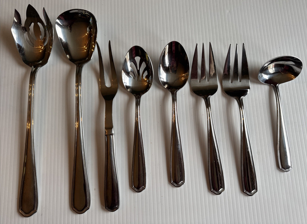 Reed & Barton Tarbor Stainless Steel Flatware 8 pc Serving Set