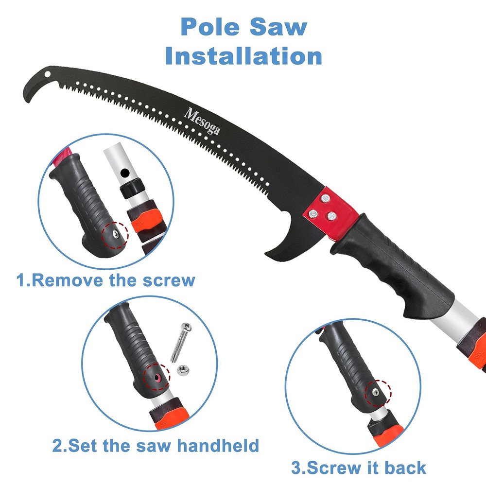 5-13FT Tree Trimmer Pole Saw, Tree Pruner Extendable, Long Handle Pruning She...