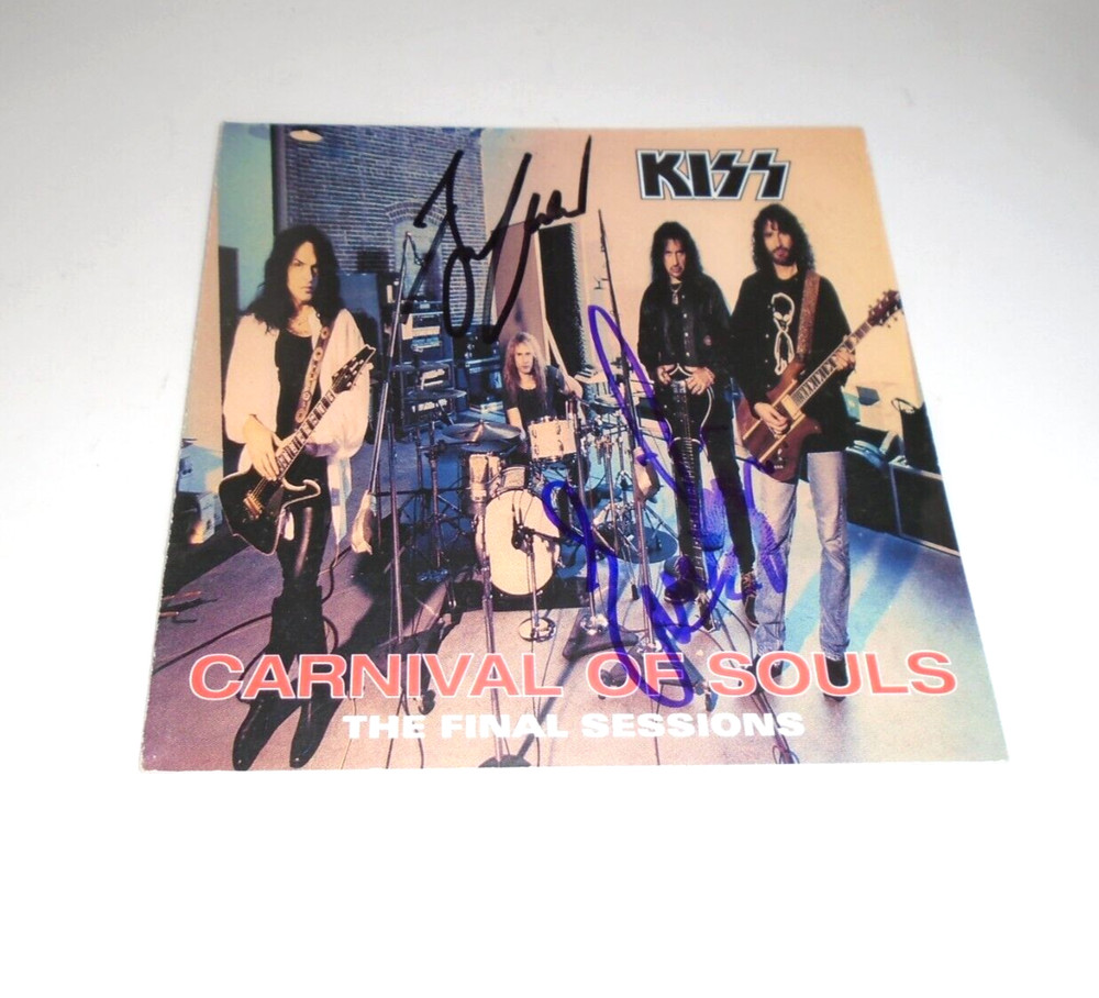 KISS ERIC SINGER BRUCE KULICK SIGNED AUTO AUTOGRAPHED CD BOOKLET - INSERT ONLY