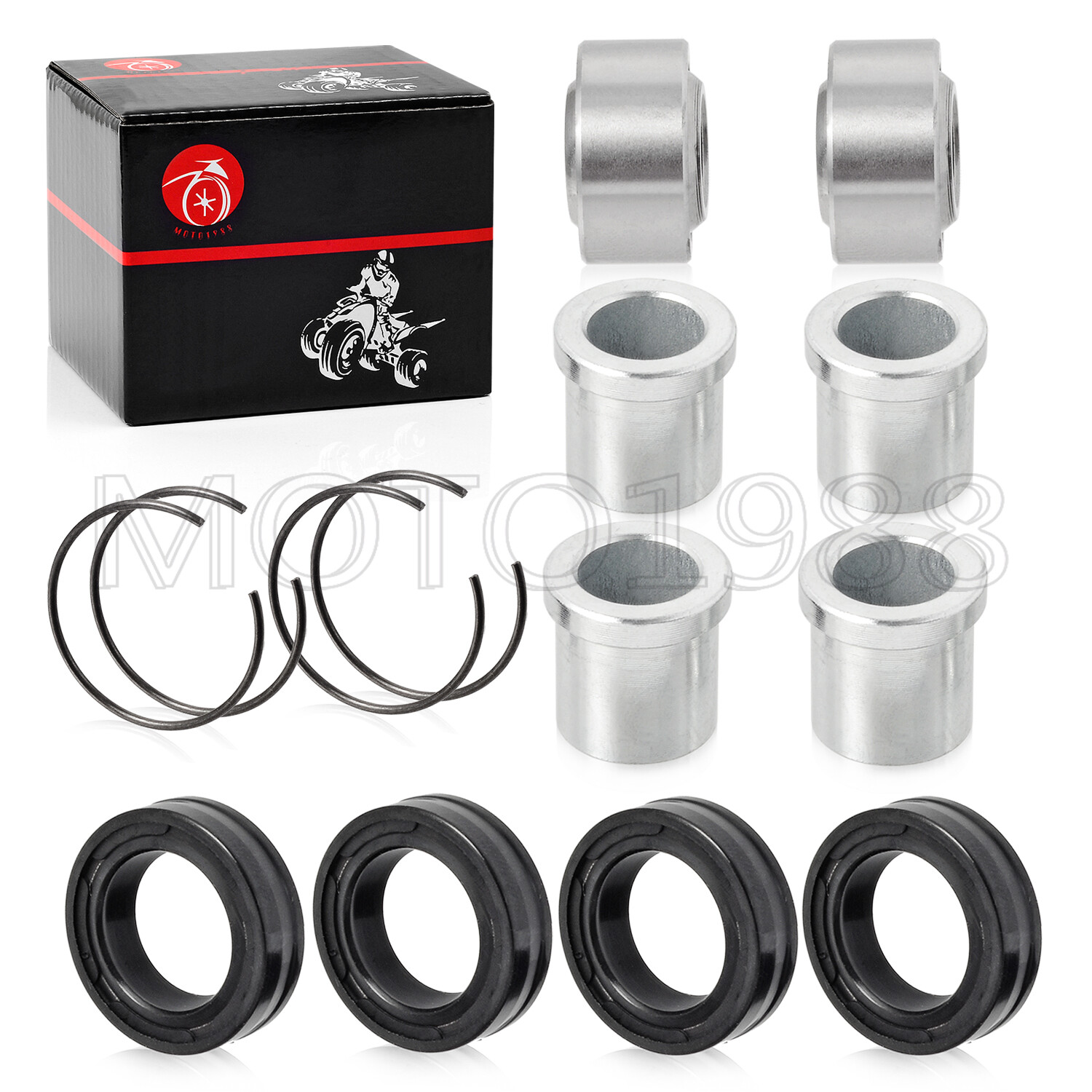 1999-08 for Honda Sportrax 400 TRX400EX Front Lower Front Upper A-Arm Bushing X2