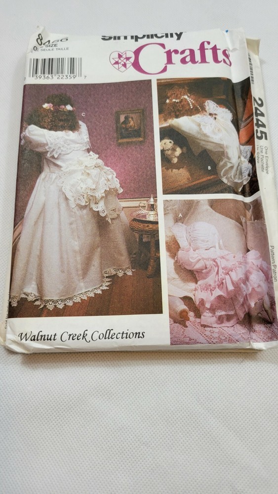 Vintage Kneeling Corner Pillowcase & Angle Doll Sewing Craft Patterns Uncut