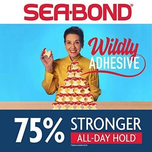 Sea Bond Lower Secure Denture Adhesive Seals, Original Flavor Seals, 30 Ct, 4 Pk