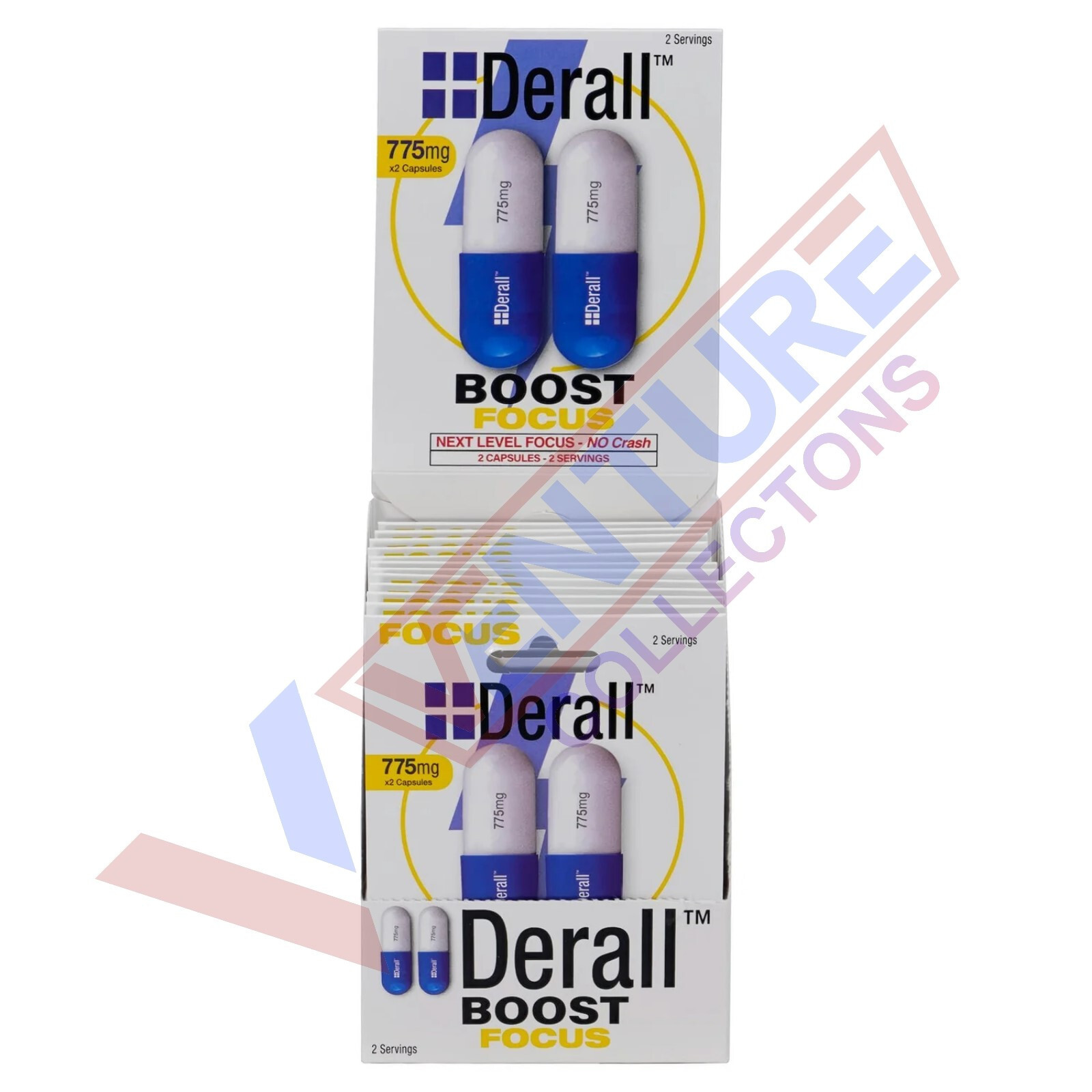 Derall Boost Focus 775mg Energy Concentration Full Box - 24 Capsules - FREE SHIP