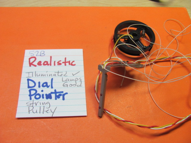 📈REALISTIC RECEIVER STA-52B  ILLUMINATED DIAL POINTER STRNG PULEY LED  WORK