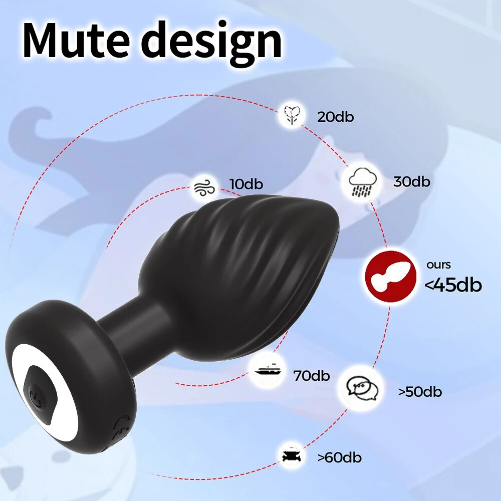 Remote Control Anal Plug Vibrator, 10 Modes Vibrating Butt Plug, Small Butt Plug