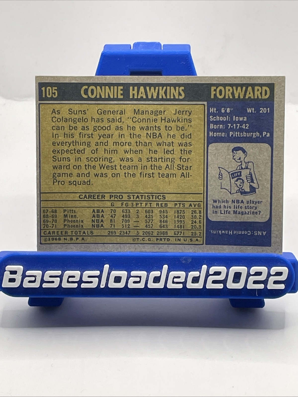 1971-72 Topps Connie Hawkins X2 #105,Jerry Sloan #87,Larry Brown #152, Unseld 96