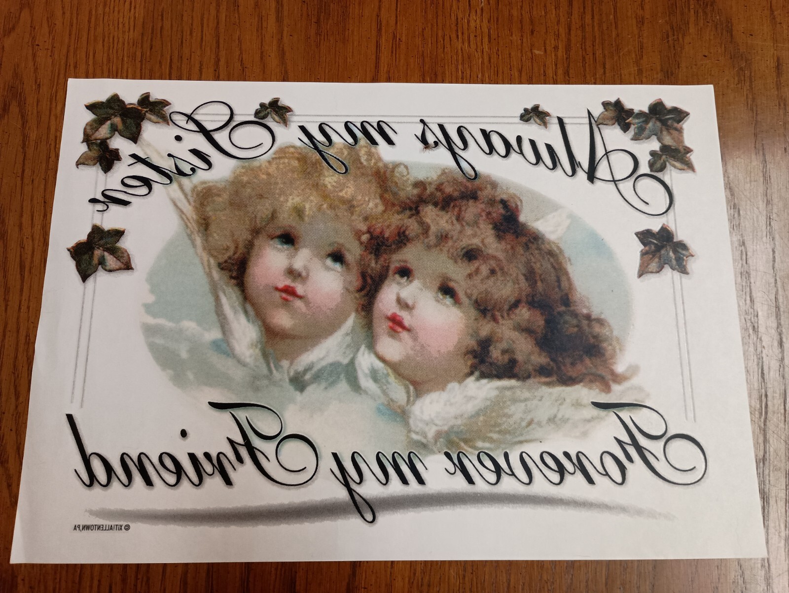 Authentic Vintage 90's Always Sisters Forever Friends Heat Transfer Iron On NOS