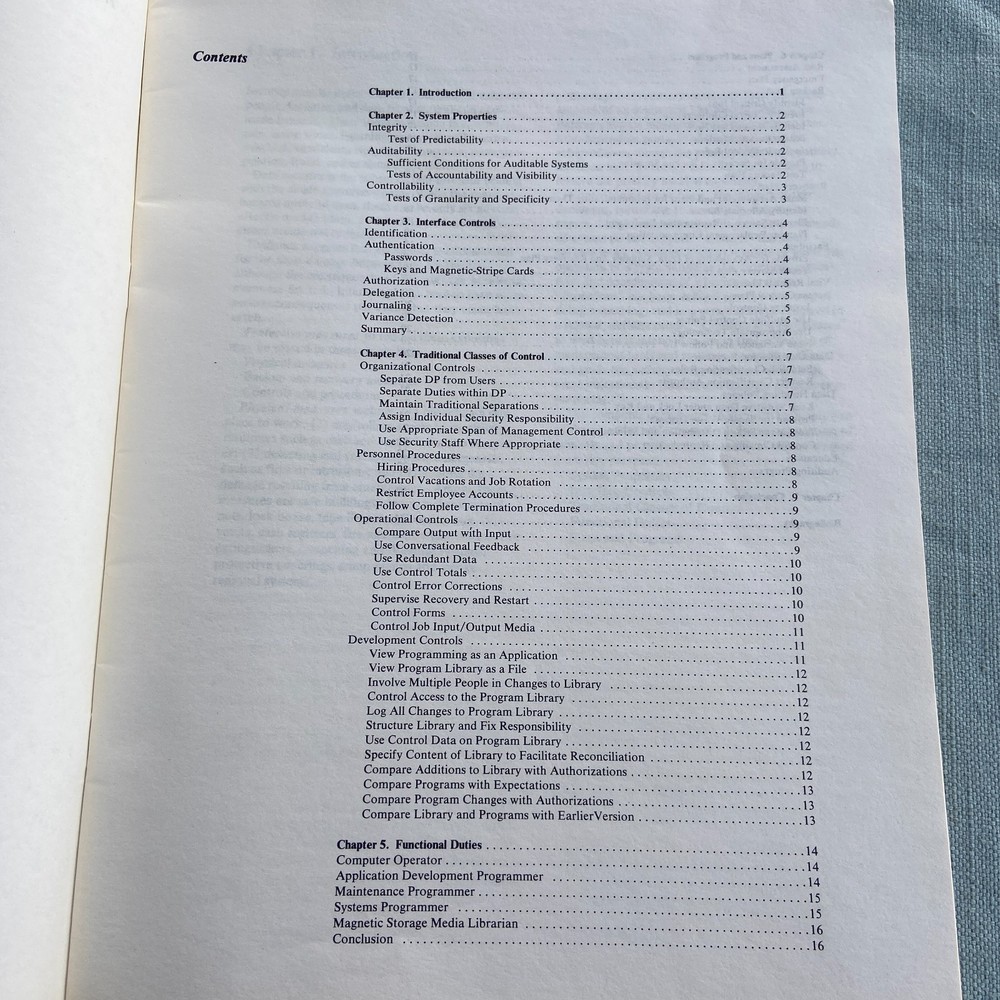Vintage IBM Data Security Controls Procedures DP Installations 1977 2nd Ed. PC