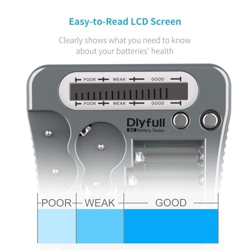 Universal Battery Tester with LCD Display, Multi Purpose Small Battery