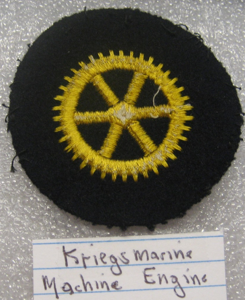 /German NAVY ww2 KRIEGSMARINE rate patch MACHINE ENGINE