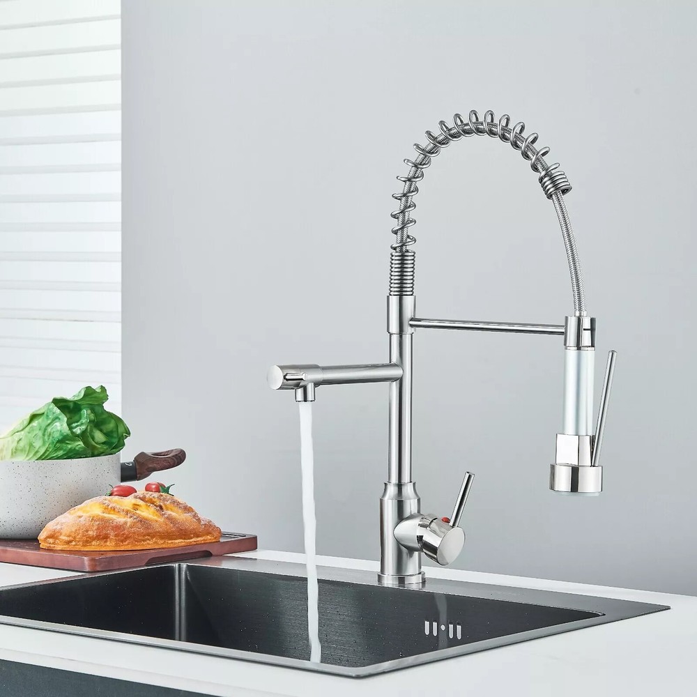 Aimadi Kitchen Sink Faucet Stainless Steel with Pull Down Sprayer Single Handle