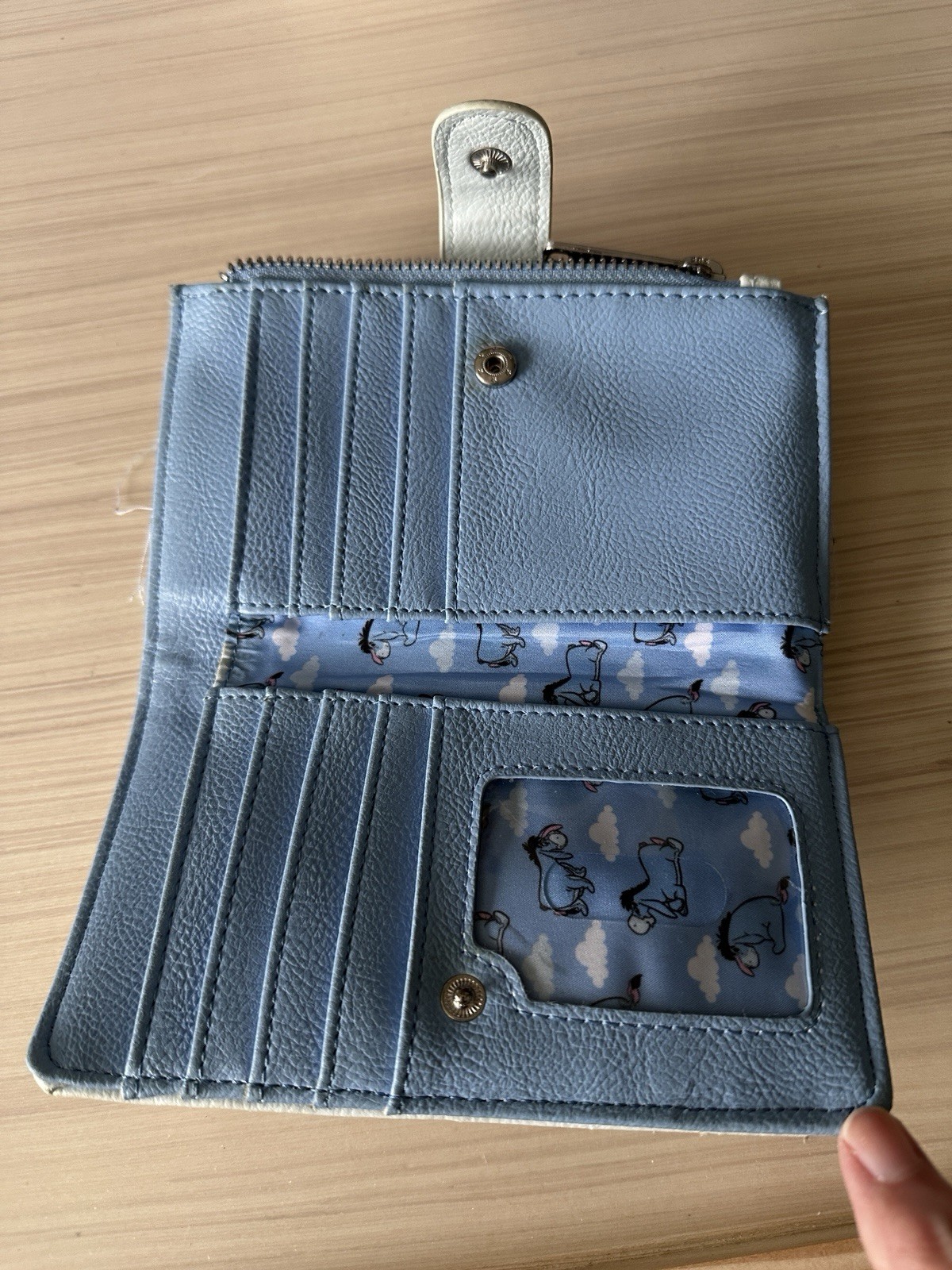 Loungefly Disney Eeyore Wallet Light Blue White Clouds Winnie the Pooh