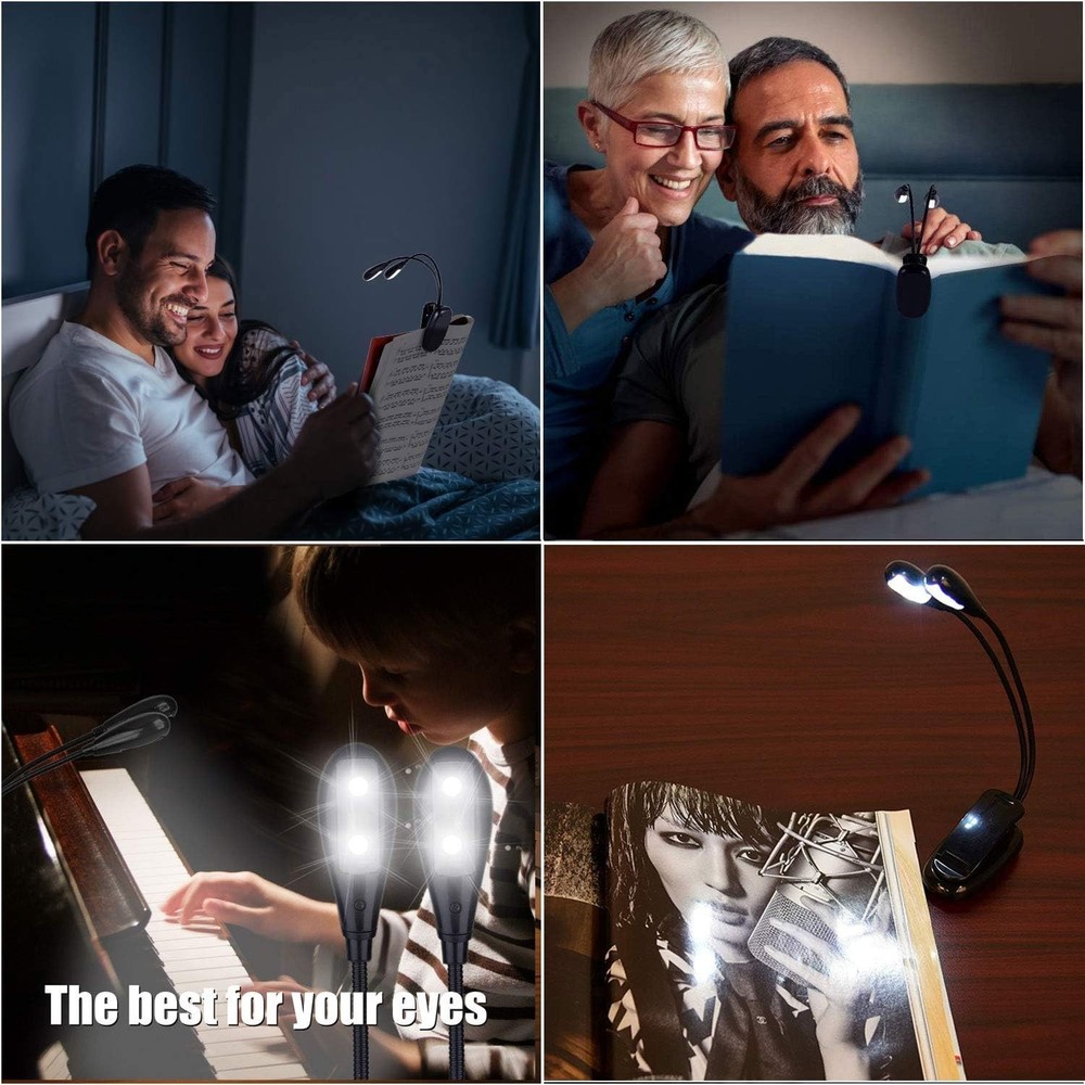 Transformative LED Music Stand Light - Flexible, Portable, 4 Brightness Settings