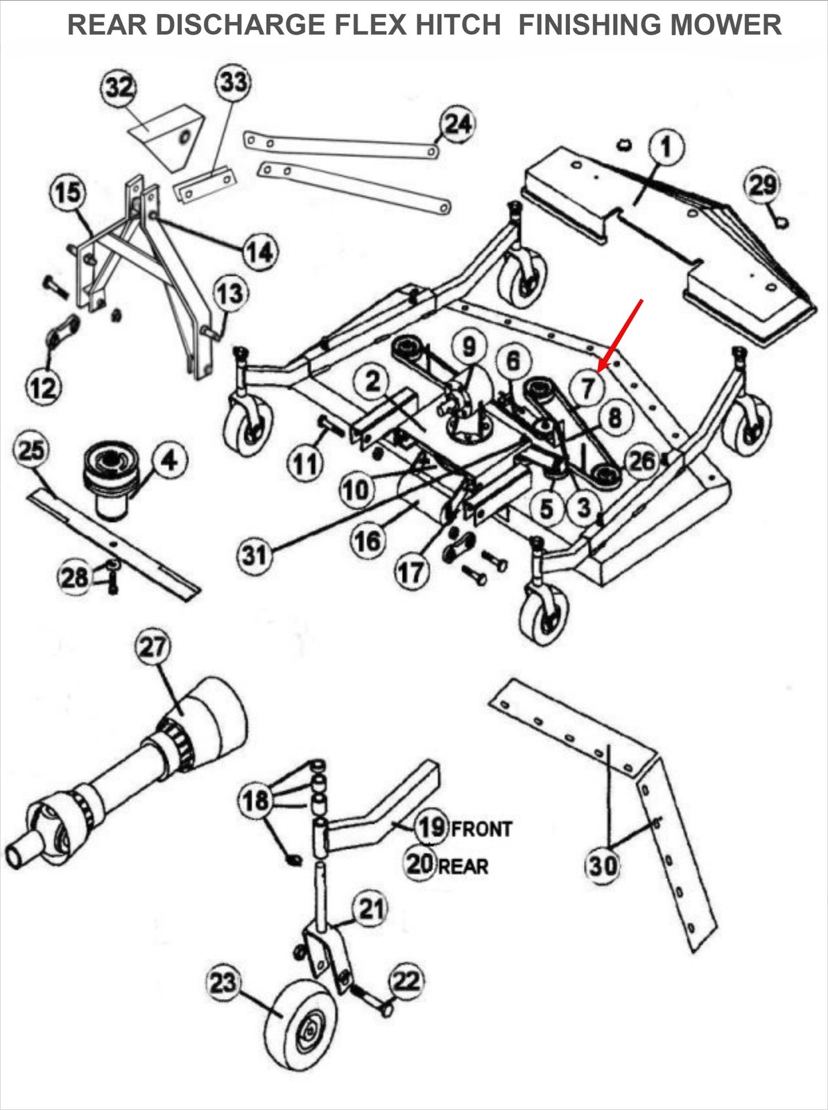 Belt for King Kutter 167148, 72" Finishing Mower 6' Foot, RFM-72 Countyline