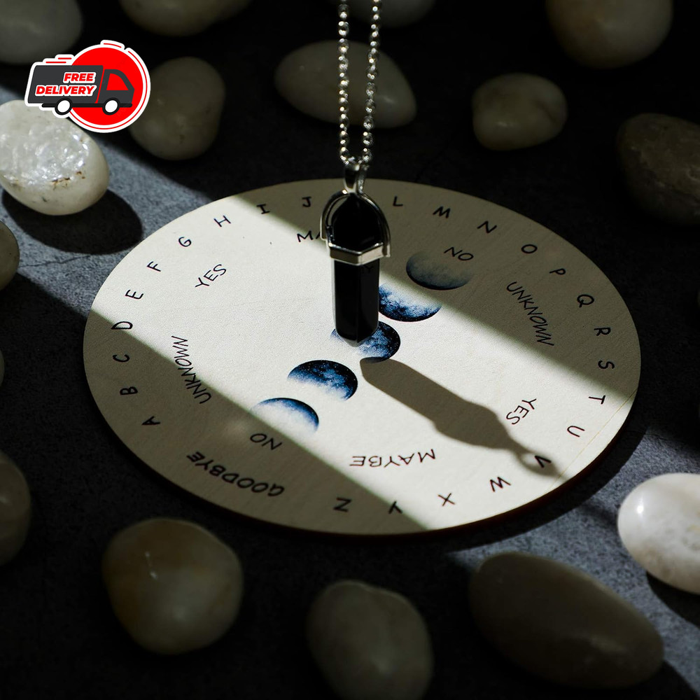 Pendulum Board for Divination Moon Phase Pendulum Board Dowsing Divination Metap
