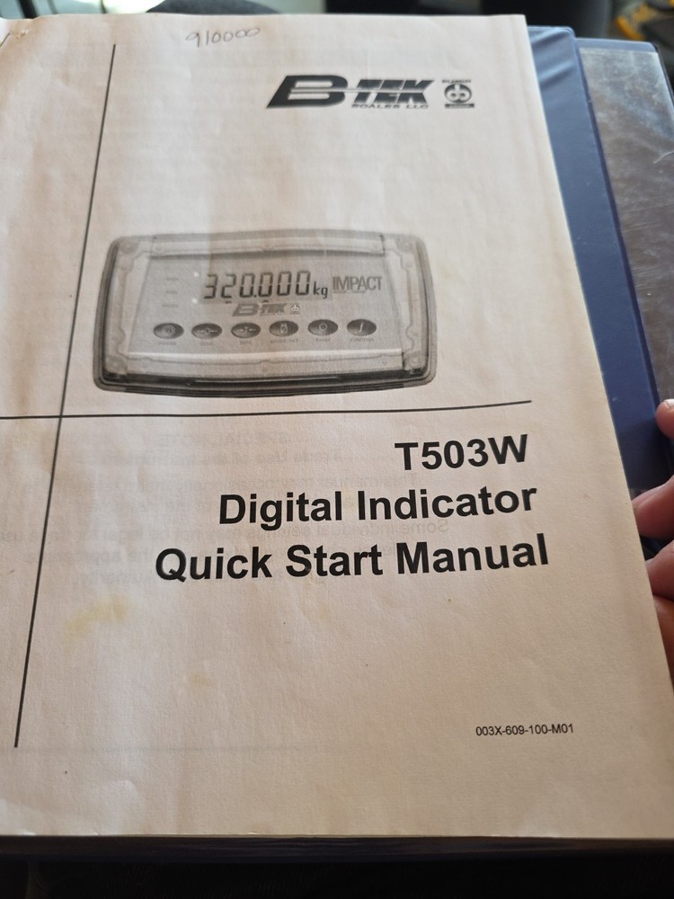 BTEK T503W scale user manual
