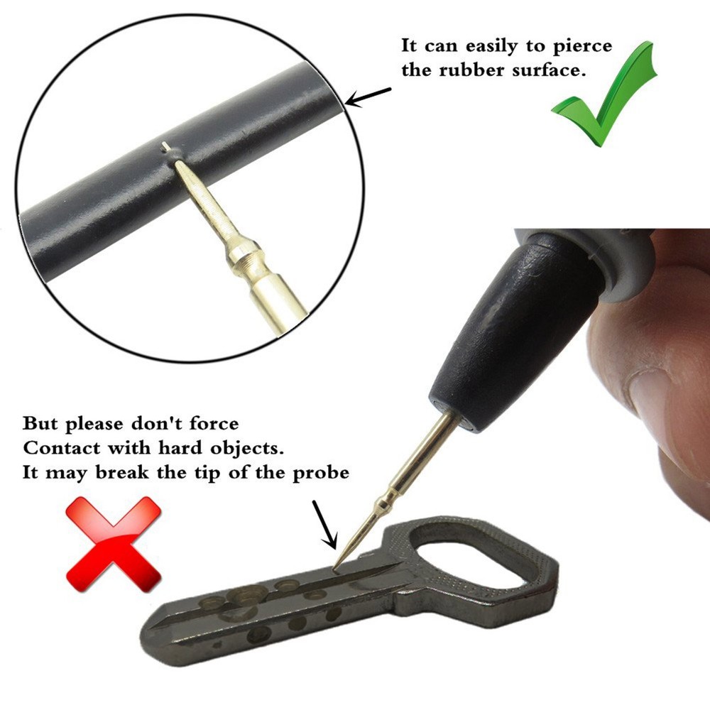 2 Pair Multimeter Voltmeter Cable Thin Needle Tester Unique Probe Test Lead Cord