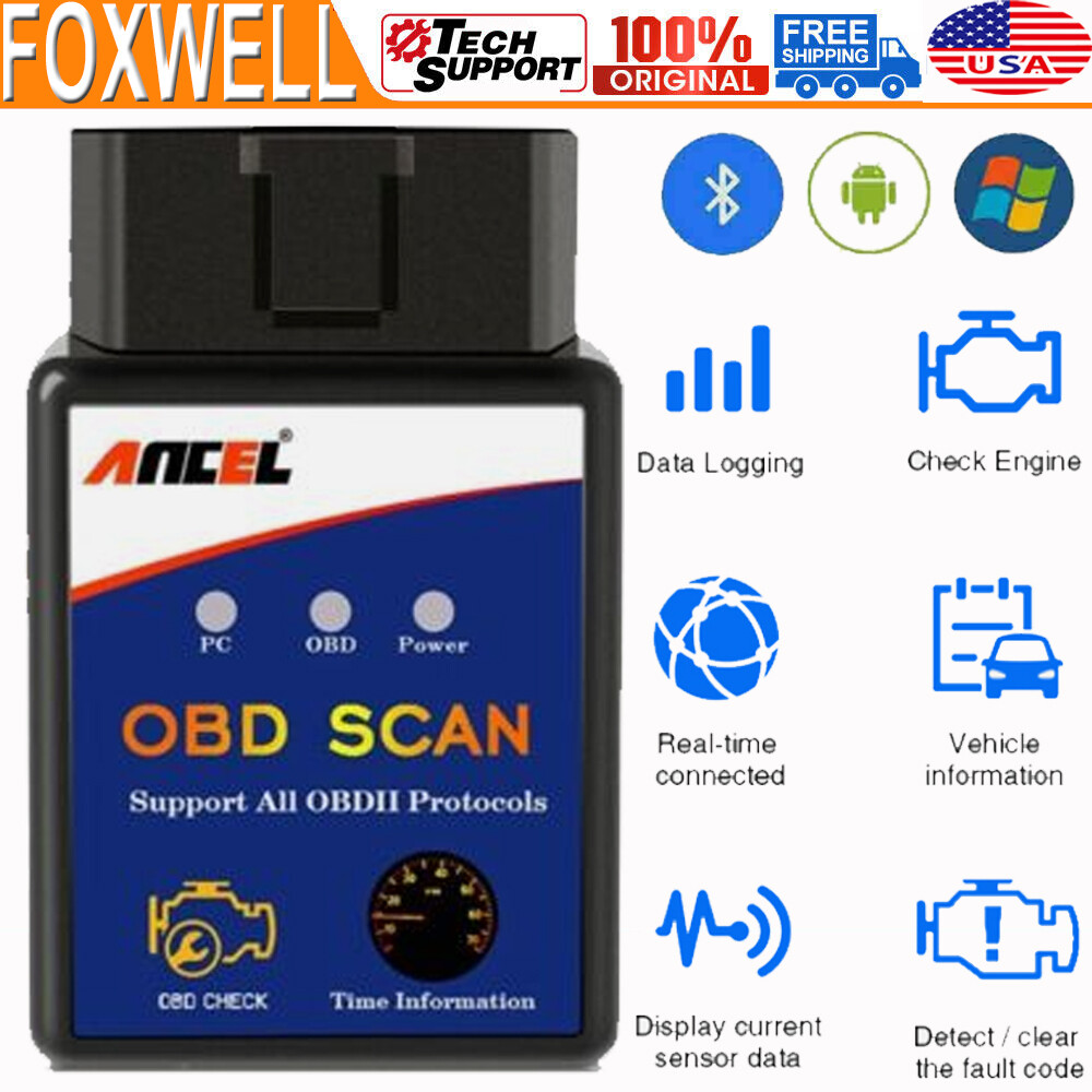 ELM327 for Android OBD2 Code Reader Bluetooth Auto Diagnostic Tool OBDII Scanner