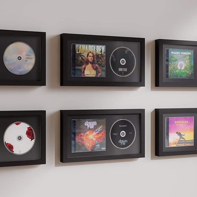 CD Display Frame, 14.4" X 7.7", Solid Wood, Self Standing, Home Decor