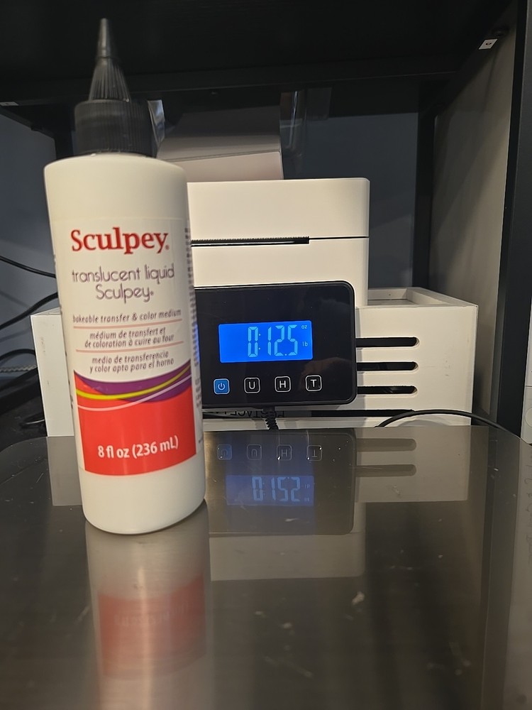 Sculpey Translucent Liquid Polymer Clay 8oz Opened Bottle READ