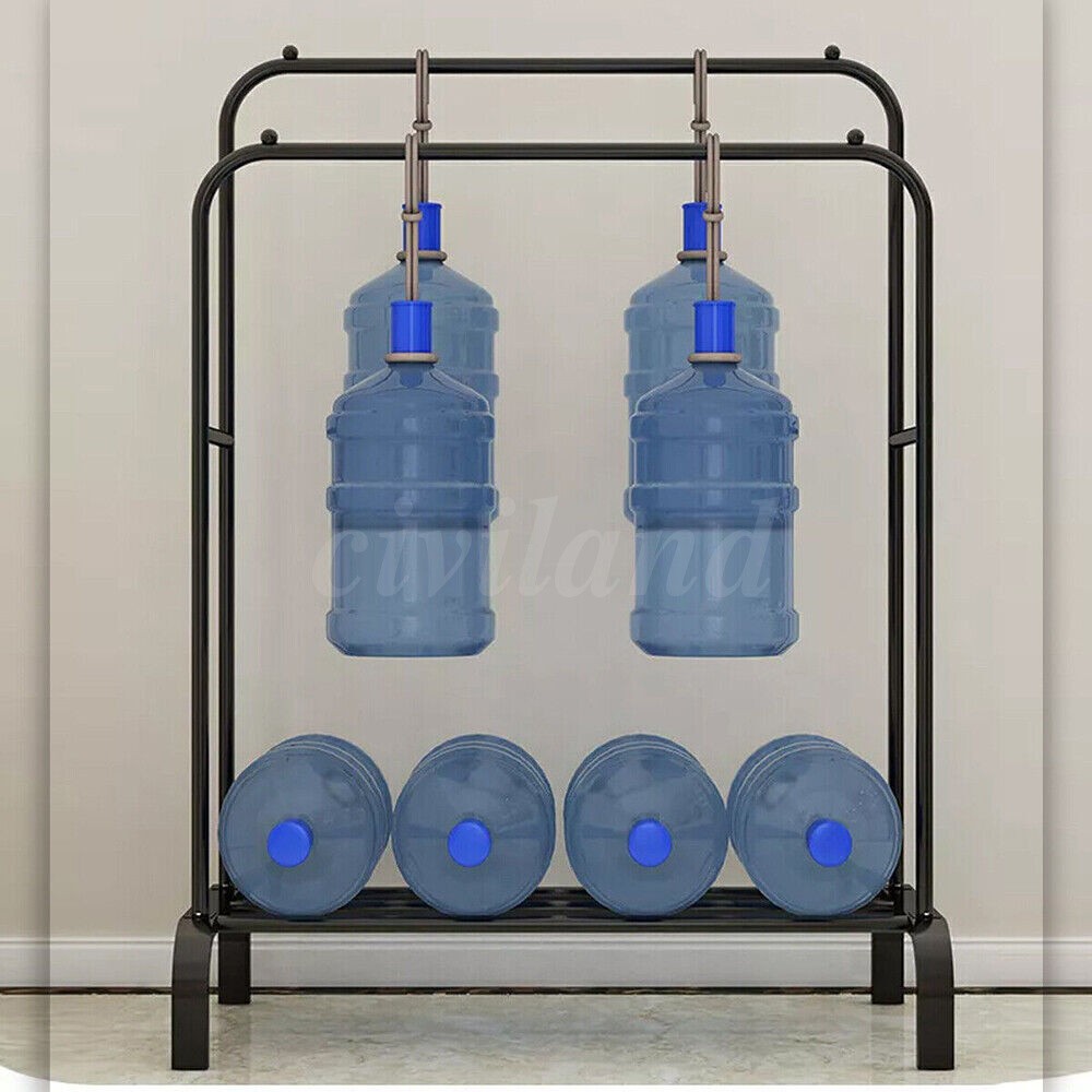 Heavy Duty Clothing Garment Rack Rolling Double Rails Clothes Organizer Hanger