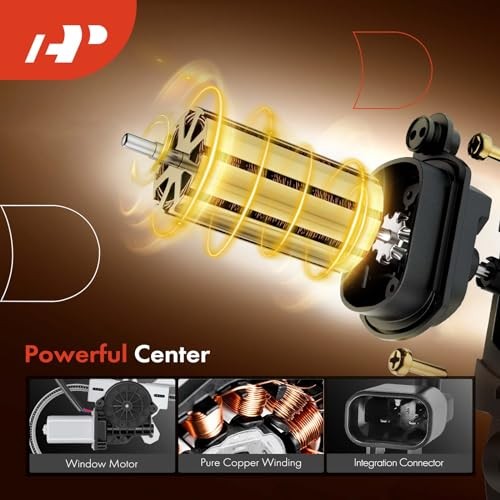 Front Left Driver Side Power Window Regulator with 2-Pin Front Driver (LH)