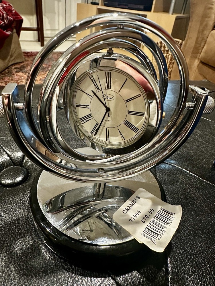 Crane Sterling Silver Clock
