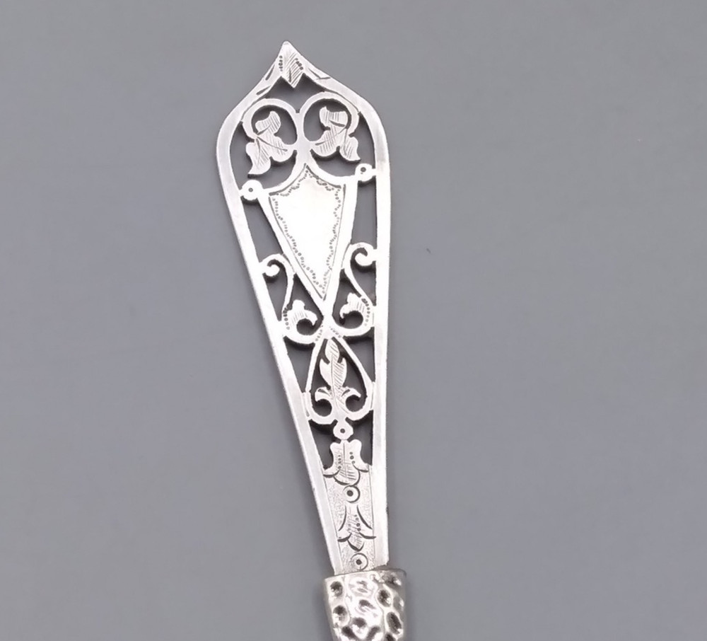 Antique Edwardian Solid Silver Keychain / Keyring - (D9)