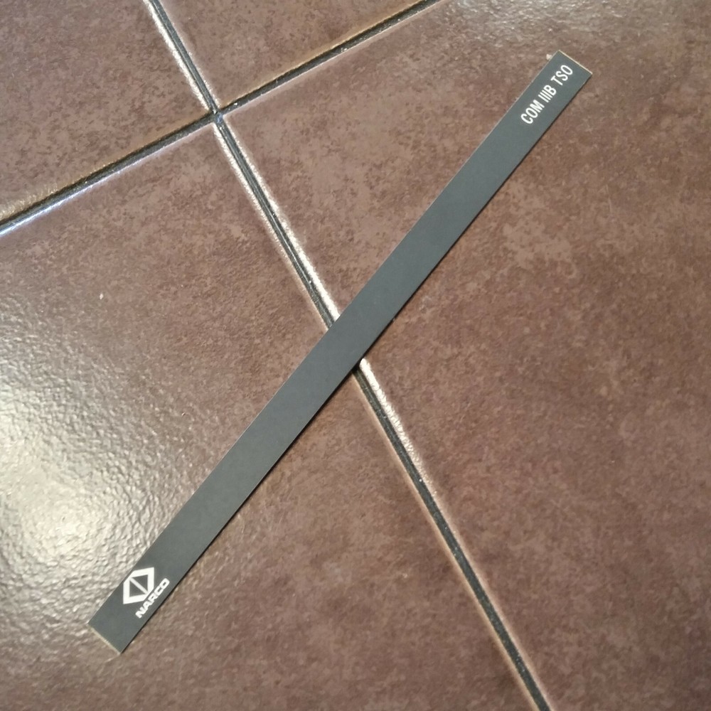 Narco Com IIIB TSO Faceplate Placard