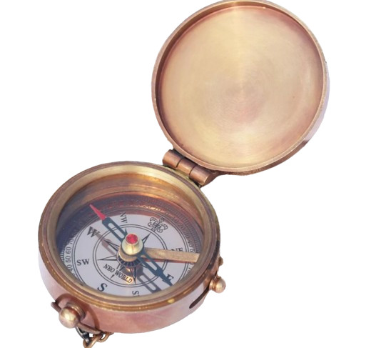 Brass Compass Engraved with Religious Scripture Verse Beautiful Gift