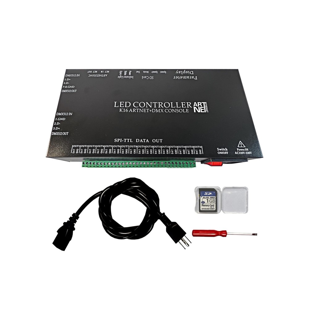 K16 ARTNET+DMX CONSOLE LED CONTROLLER, Professional Lighting Control, Suitabl...