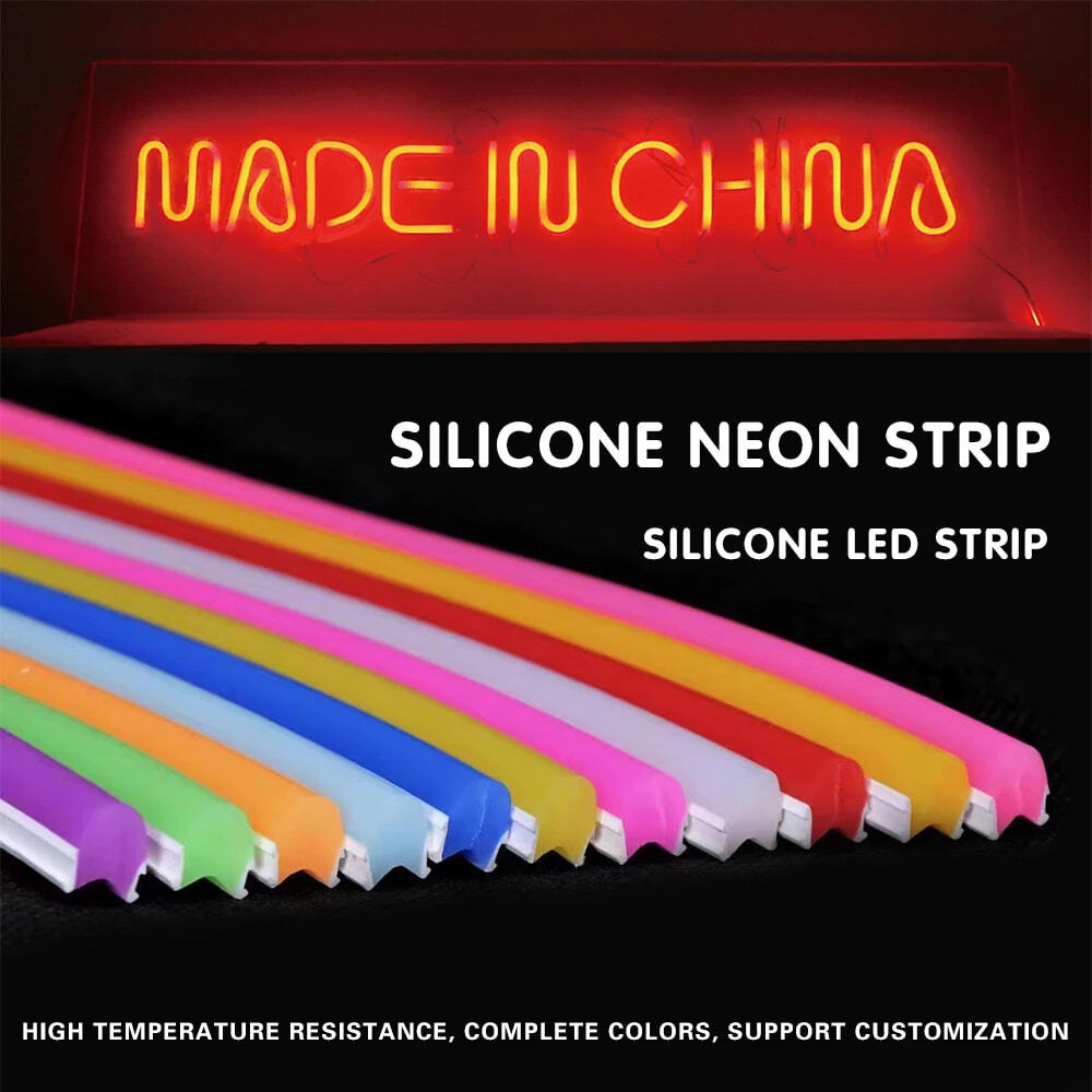 Separated Neon Flexible LED Light Strip Cover 8mm DIY Bendable Silicone Diffuser