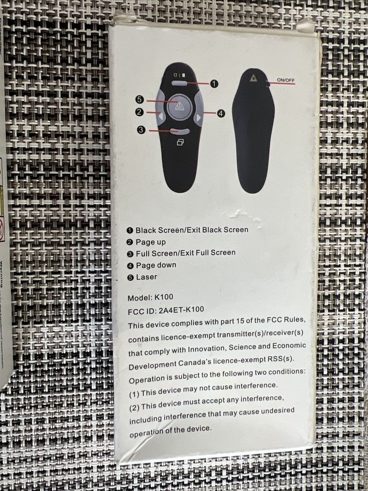 Power point Presentation Remote Wireless USB PPT Presenter Laser Pointer Clicker