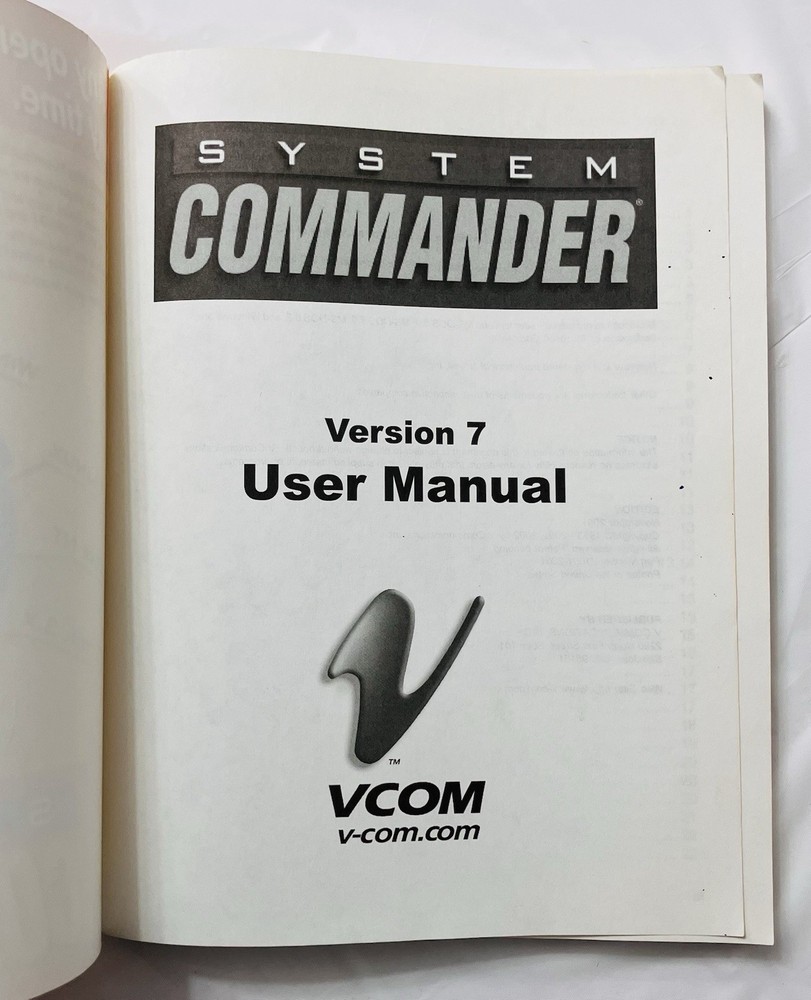 System Commander Version 7 User Manual VCOM Partitioning Guide Windows Linux PB