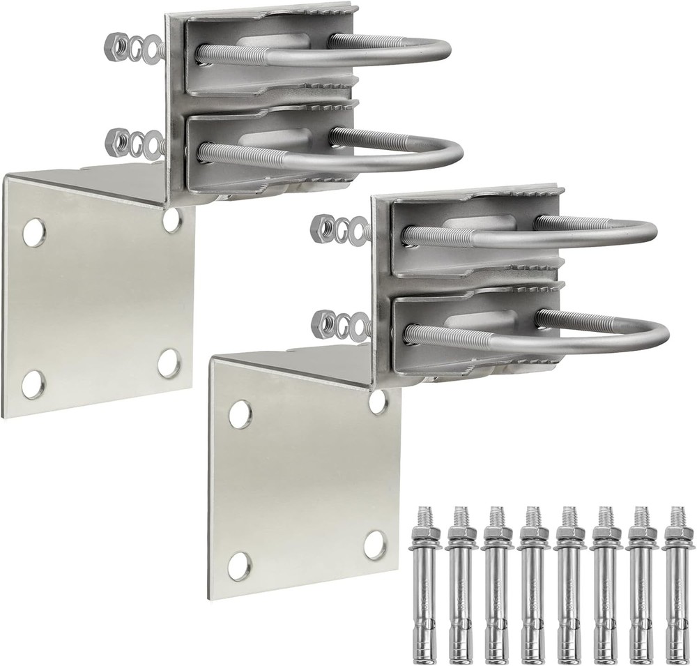 Antenna Pole Mount Bracket Kits - 2 Set Antenna Pole Mast Mount Bracket with U-B