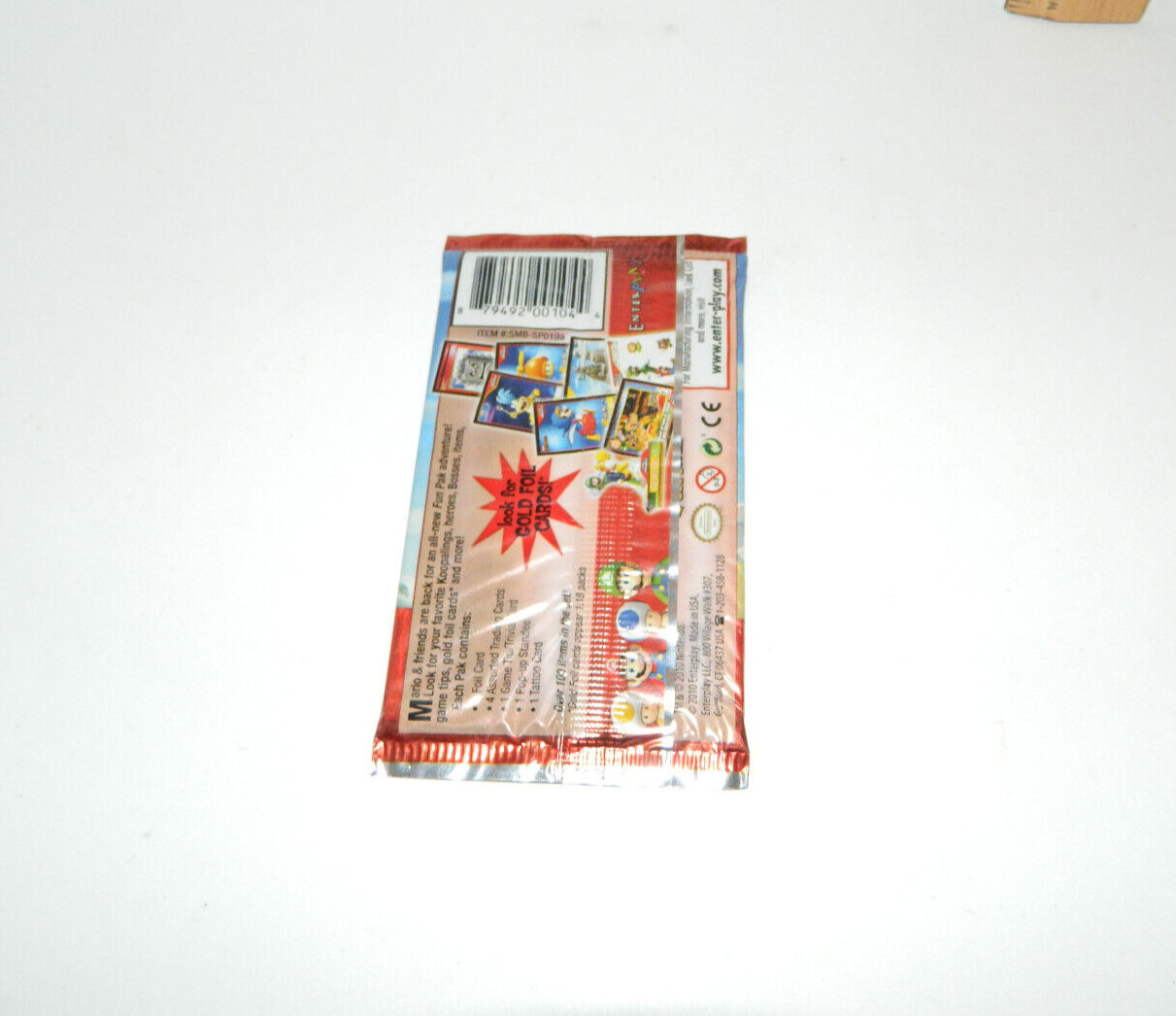 1 Factory Sealed Super Mario Bros. Nintendo Wii Enterplay Trading Card Fun Pack