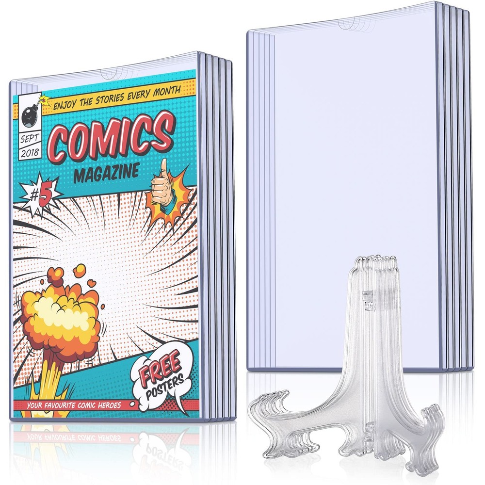 Zonon 5 Set Comic Book Display Case Set, Include Comic Book Sleeves and Clear...