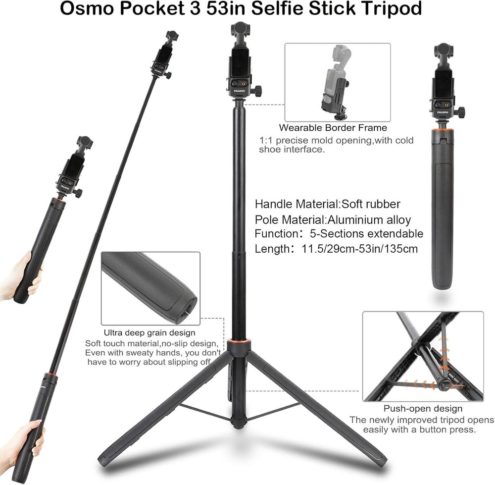 Comprehensive Non-Electronic Accessory Kit for Osmo Pocket 3 with Carry Case
